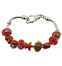 Orange Beaded Bracelet