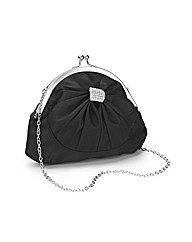 Lili Bou Satin Diamante Brooch Bow Bag