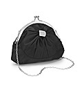Lili Bou Satin Diamante Brooch Bow Bag