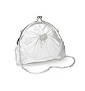 Lili Bou Satin Diamante Brooch Bow Bag