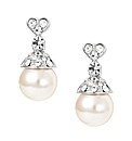 Jon Richard Crystal Heart Pearl Earring