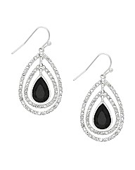 Jon Richard Jet Crystal Teardrop Earring
