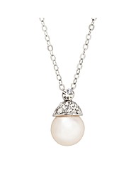 Jon Richard Crystal Cap Pearl Pendant