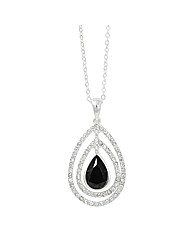 Jon Richard Jet Crystal Teardrop Pendant