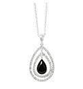 Jon Richard Jet Crystal Teardrop Pendant