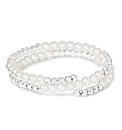 Jon Richard Pearl Crystal Coil Bracelet
