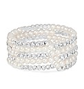 Jon Richard Pearl Crystal Coil Bracelet