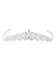 Jon Richard Regal Pearl Crystal Tiara