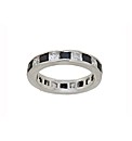 Sterling Silver White&Black cz Band Ring
