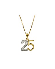 9ct Gold Diamond Set 25 Necklace