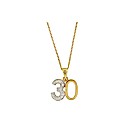 9ct Gold Diamond Set 30 Necklace