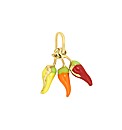 9ct Gold Enamel Chillies Charm