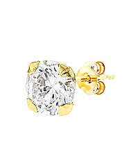 9ct Gold Gents Round cz Stud Earring