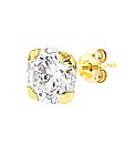 9ct Gold Gents Round cz Stud Earring