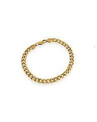 Sterling Silver Plated Silver Curb Brac
