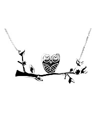 Sterling Silver Owl Necklace