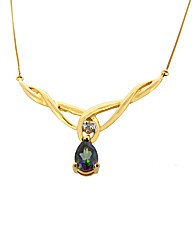 9ct Yellow Gold Mystic Topaz Necklace