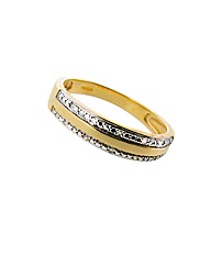 Gents 9ct Diamond Set Wedding Ring
