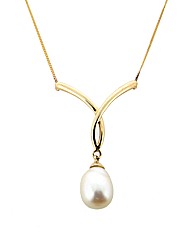 9ct Yellow Gold Pearl Necklace