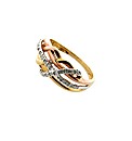 9ct Three Tone Diamond Ring