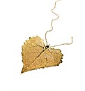 Jumbo Cotton Wood Gold Leaf Necklace