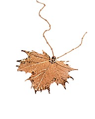 Jumbo Rose Gold Maple Leaf Necklace