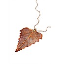 Jumbo Iridescent Birch Leaf Necklace