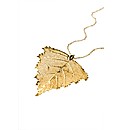 Jumbo Gold Birch Leaf Necklace