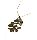 Jumbo Brass Lacey Oak Leaf Necklace