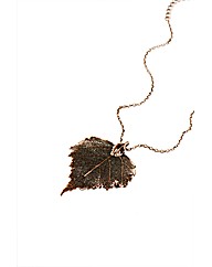 Large Vintage Copper Birch Leaf Necklace