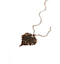Large Vintage Copper Birch Leaf Necklace