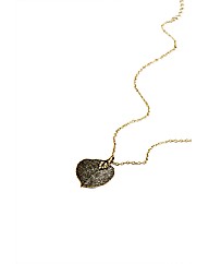 Small Brass Aspen Leaf Necklace