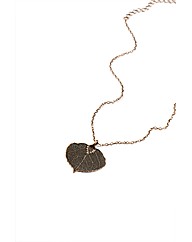 Small Copper Aspen Leaf Necklace