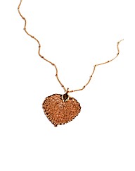 Small Rose Gold Aspen Leaf Necklace