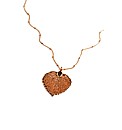 Small Rose Gold Aspen Leaf Necklace