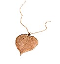 Large Rose Gold Aspen Leaf Necklace