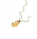Medium Gold Lacey Oak Leaf Necklace