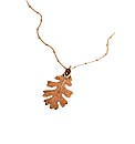 Medium Rose Gold Lacey Oak Leaf Necklace