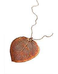 Jumbo Iridescent Aspen Leaf Necklace
