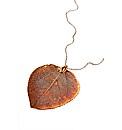Jumbo Iridescent Aspen Leaf Necklace