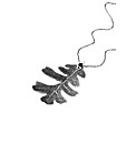 Jumbo Silver Lacey Oak Leaf Necklace
