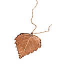 Jumbo Rose Gold Birch Leaf Necklace