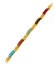 Gold Plated Jade Bracelet