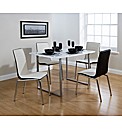 Monaco Dining Set White / Black