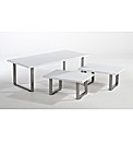 Hacienda Coffee + 2 Side Tables White