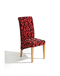 Abbey Chair (Single)Black-Deep Red