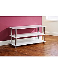 Odyssey Small 3 Tier TvUnit White/Chrome