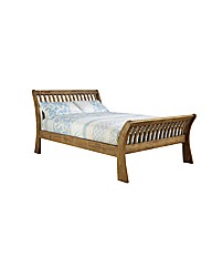 Olivia Curved Double Bed  / Rustic Pine
