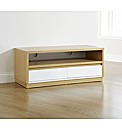 Faro Tv Stand/Oak With White High Gloss