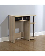 Jorvik Pc Desk Beech/Black/Silver
